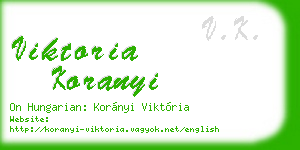 viktoria koranyi business card